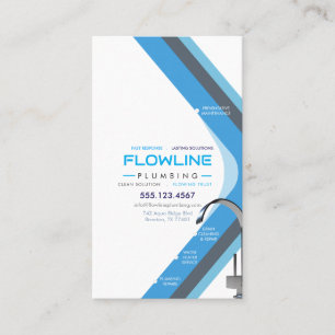 Modern Plumbing Service Business Card