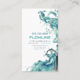 Modern Plumbing Service Business Card