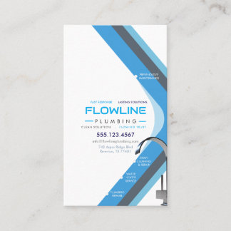 Modern Plumbing Service Business Card