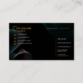 Modern Plumbing Service Business Card