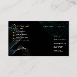Modern Plumbing Service Business Card