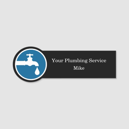 Modern Plumbing Service Employee Name Tags