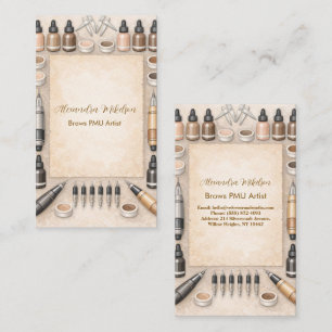 Modern PMU Beauty Professional Business Card