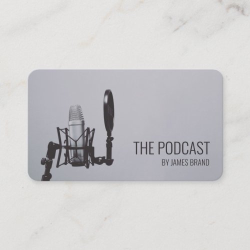 Modern Podcast Voice Actor Business Card