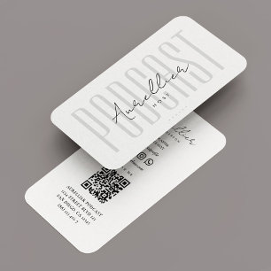 Modern Podcaster Voice Actor Professional White Business Card