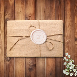 Modern Poetic Couples Monogrammed Wedding Wax Seal Sticker