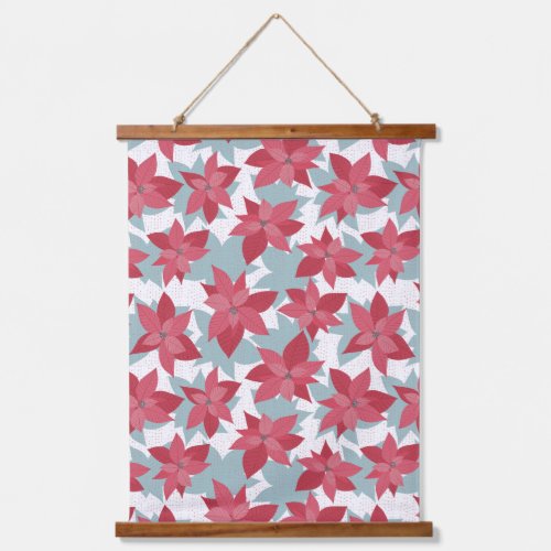Modern Poinsettia holiday decor Hanging Tapestry