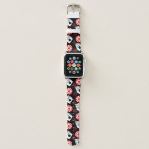 Modern Poker Pattern Red & Black Player Card Game Apple Watch Band