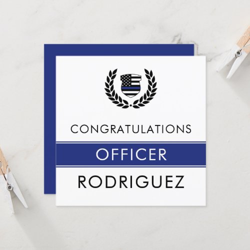 Modern Police Academy Graduation Congratulations Card