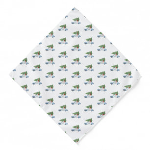 Modern Police Officer Christmas Tree Car Bandana
