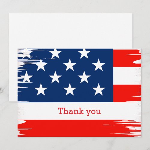 Modern Police Officer Personalized Thin Blue Line Thank You Card