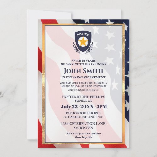 Modern Police Officer Retirement Party 