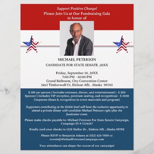 Modern Political Campaign fundraiser Event  Flyer