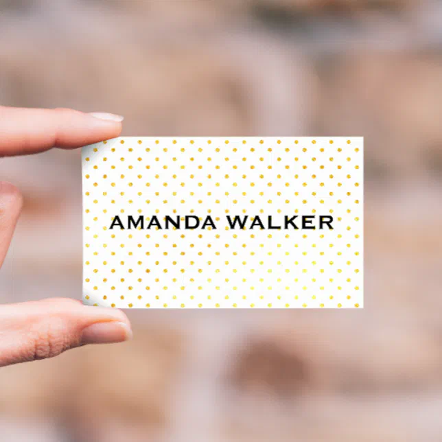 Modern Polka Dot Business Card Zazzle