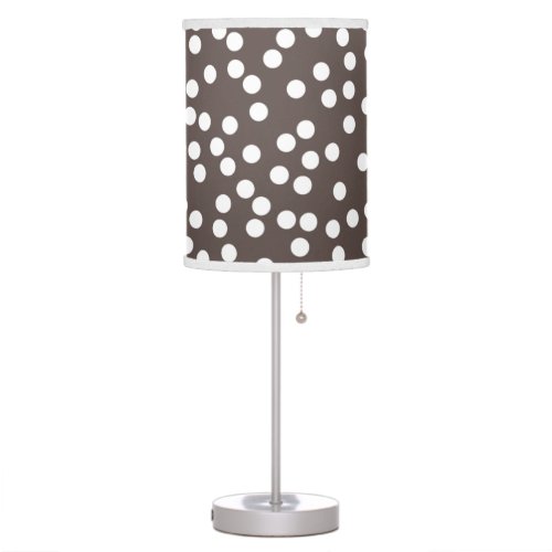 Modern Polka Dot Lamp in Brown