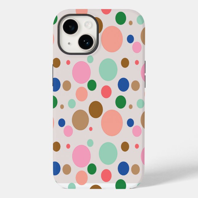 Modern Polka Dot Pattern  Case-Mate iPhone Case (Back)