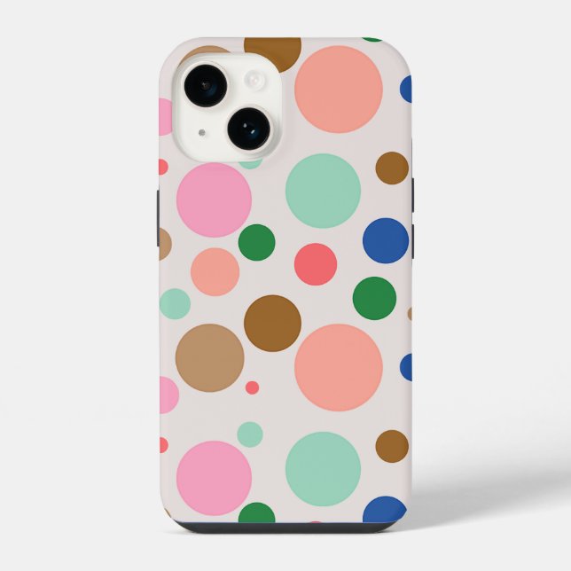 Modern Polka Dot Pattern  Iphone Case (Back)