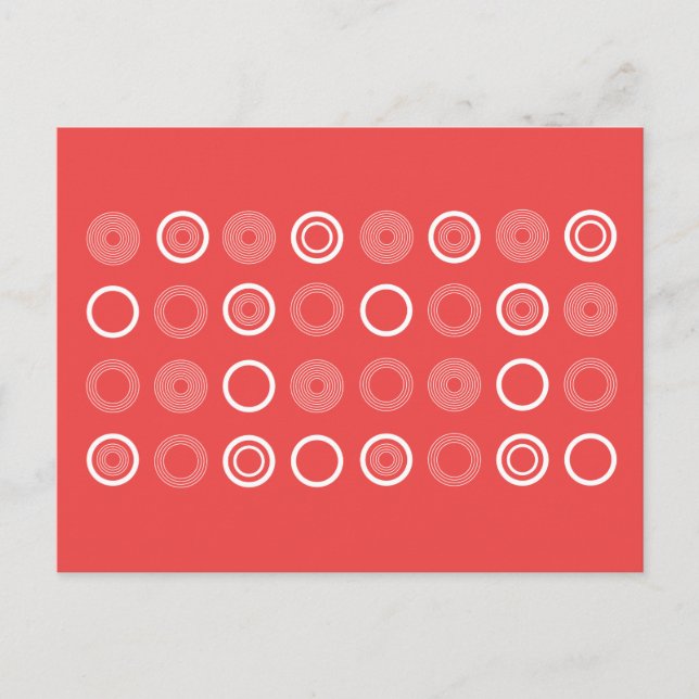 Modern polka dot pattern postcard (Front)