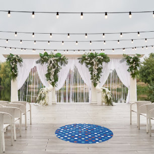 Modern Polka Dot pattern Runner Rug
