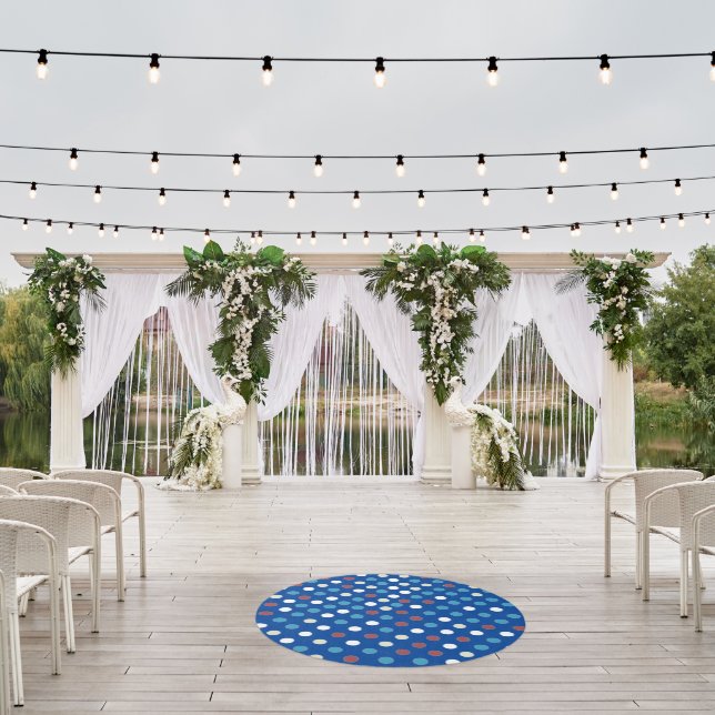 Modern Polka Dot pattern Runner Rug (Insitu (Wedding 1))