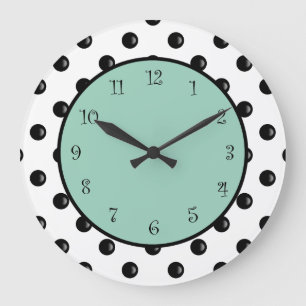 Modern Polka Dot Stylish Design Large Clock