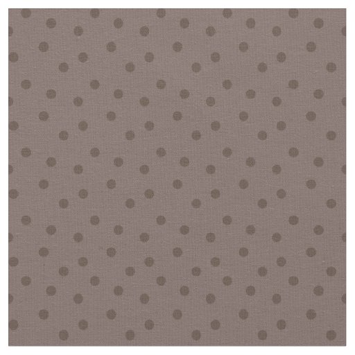 Modern Polka Dots 2 on Coffee Brown Fabric