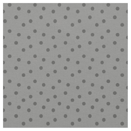 Modern Polka Dots 2 on Gray Fabric