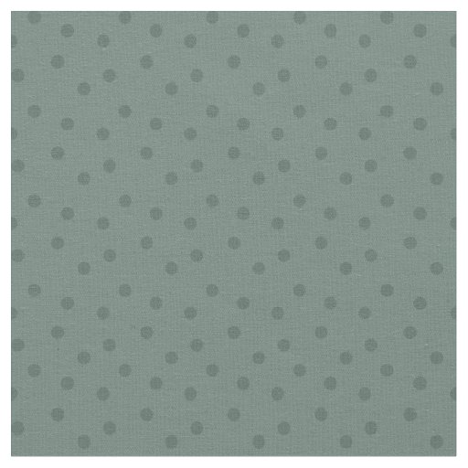 Modern Polka Dots 2 on Gray-Green Fabric