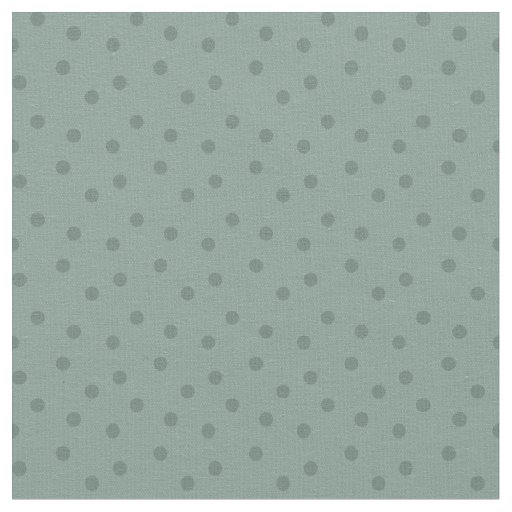 Modern Polka Dots 2 on Light Gray-Green Fabric