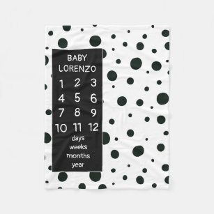 Little Modern Polka Dot in Black on White