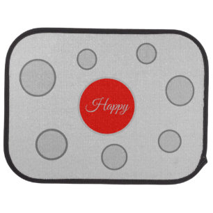 Modern Polka Dots in Silver Gray Shades Car Floor Mat