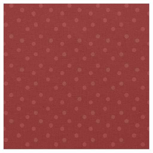 Modern Polka Dots on Dark Red Fabric