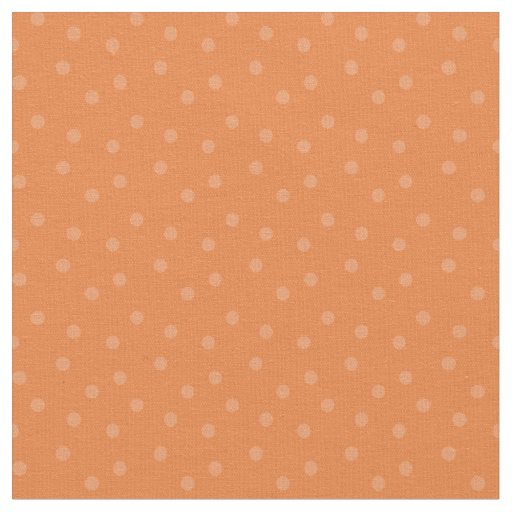 Modern Polka Dots on Orange Fabric
