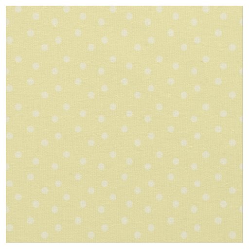 Modern Polka Dots on Yellow Fabric