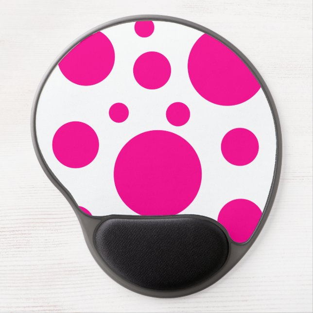 Modern Polka Dots Pattern  Gel Mouse Pad (Front)