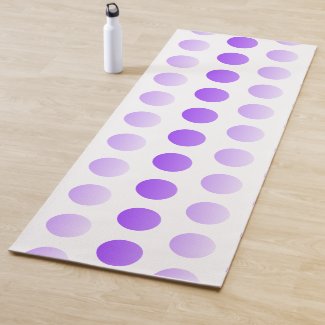 Modern polka dots pattern, pastel purple circles yoga mat