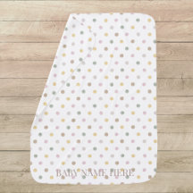 Modern Polkadot Baby Blanket Keepsake