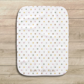 Modern Polkadot Burp Cloth