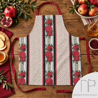 Modern Pomegranate Seed Stripe Apron