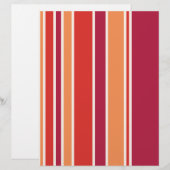 Modern Pomegranate Stripes (Front/Back)