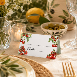 Modern Pomodoro Wedding Place Card