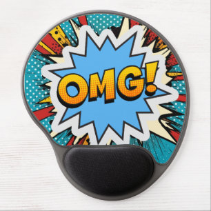Modern pop art big Graffiti OMG teens chic Gel Mouse Pad