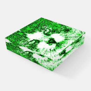 Modern Pop Art Cat Green Paperweight