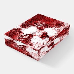 Modern Pop Art Cat Red Paperweight