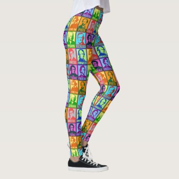 Modern Pop Art Classical Music Composers Leggings by OffRecord at Zazzle