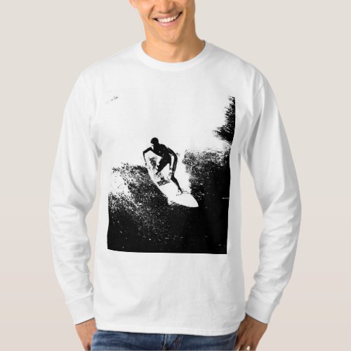 Modern Pop Art Elegant Surfer Template Trendy T_Shirt