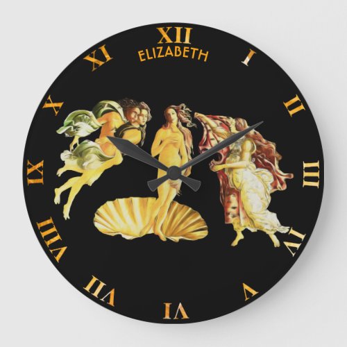 Modern Pop Art Funny Remake Botticelli Venus Large Clock