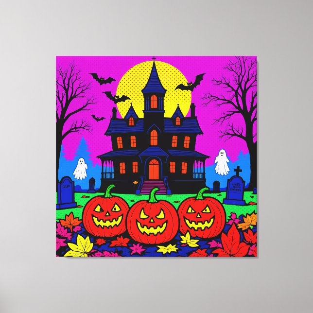 Modern Pop Art Halloween Canvas Print (Front)