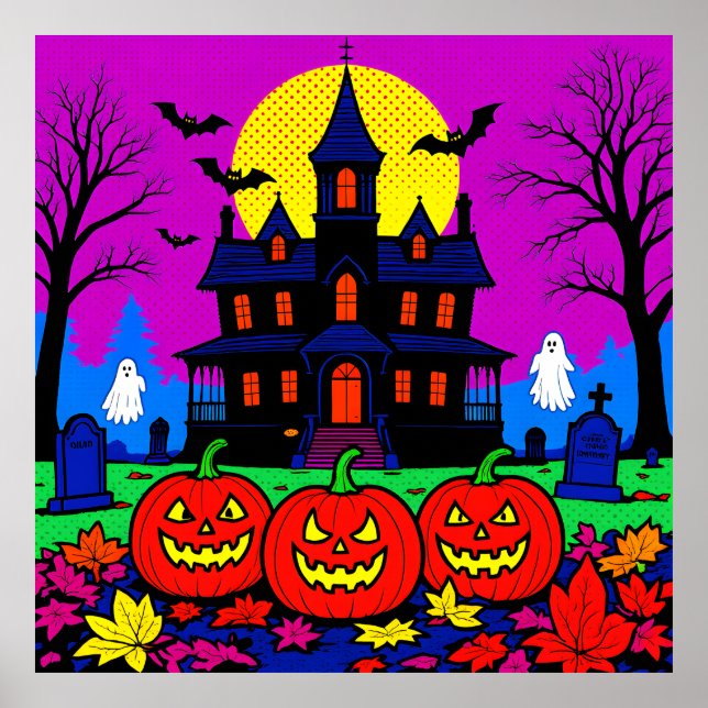 Modern Pop Art Halloween Poster (Front)