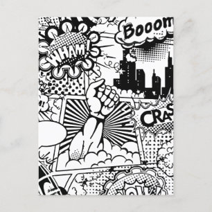 Modern Pop art  Holiday Postcard